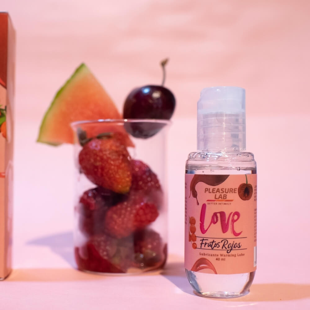 Lubricante Caliente para Sexo Oral y para lubricar sabor a Frutos Rojos . Cereza, Fresa, Sandia, moras en un mismo sabor!