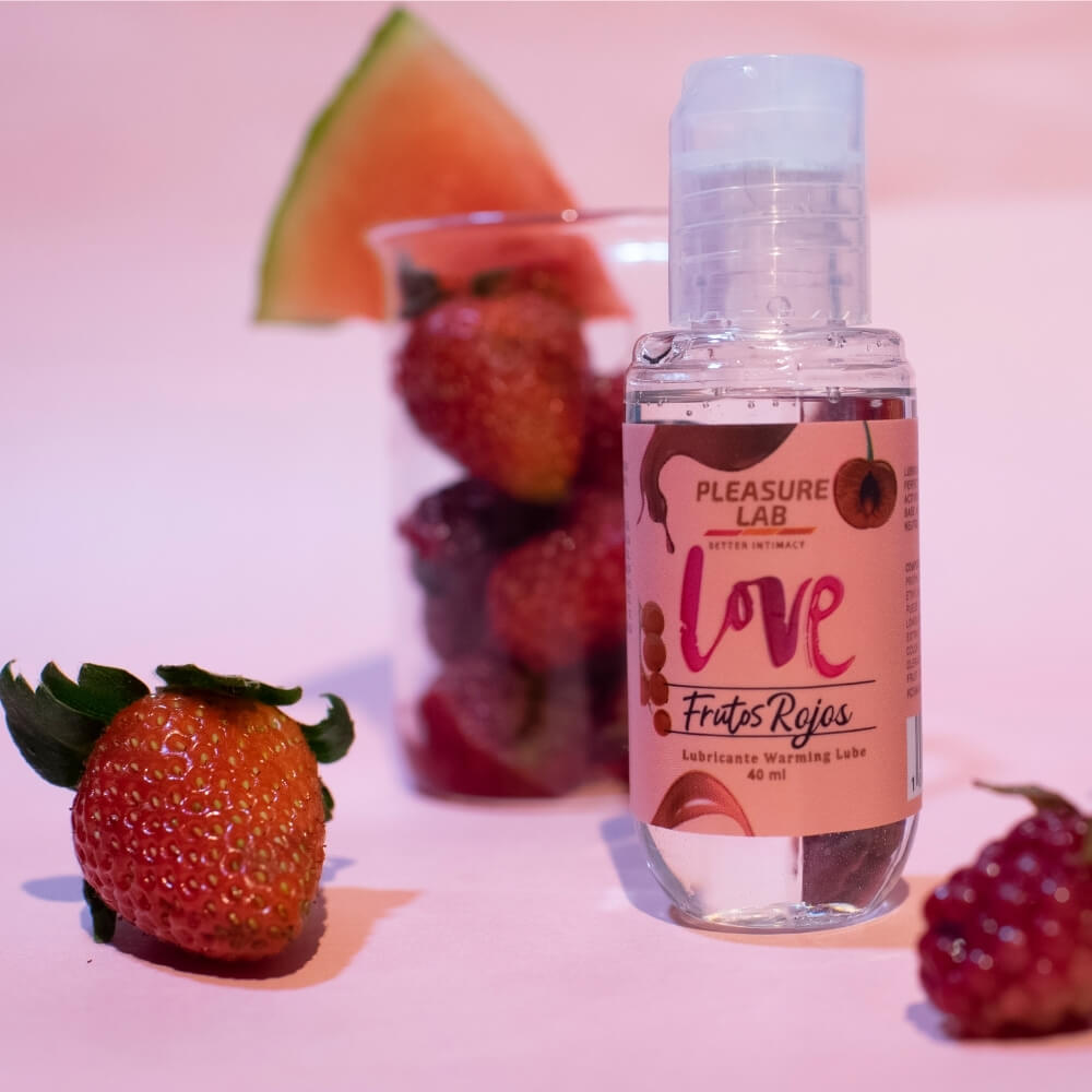 Lubricante Caliente para Sexo Oral y para lubricar sabor a Frutos Rojos . Cereza, Fresa, Sandia, moras en un mismo sabor!