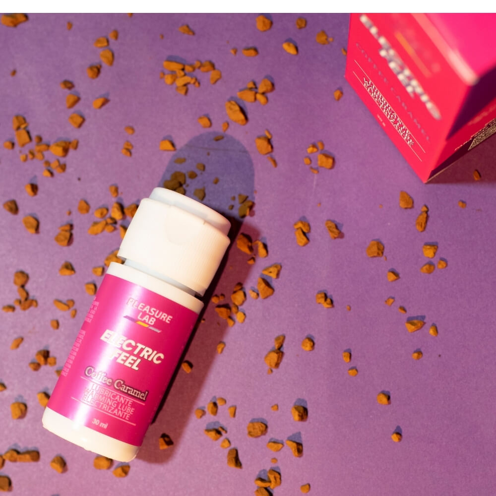 Lubricante Electrizante. Vibrador Liquido Sabor a Coffee Caramel. Lubricante para sexo oral. Pleasure Lab