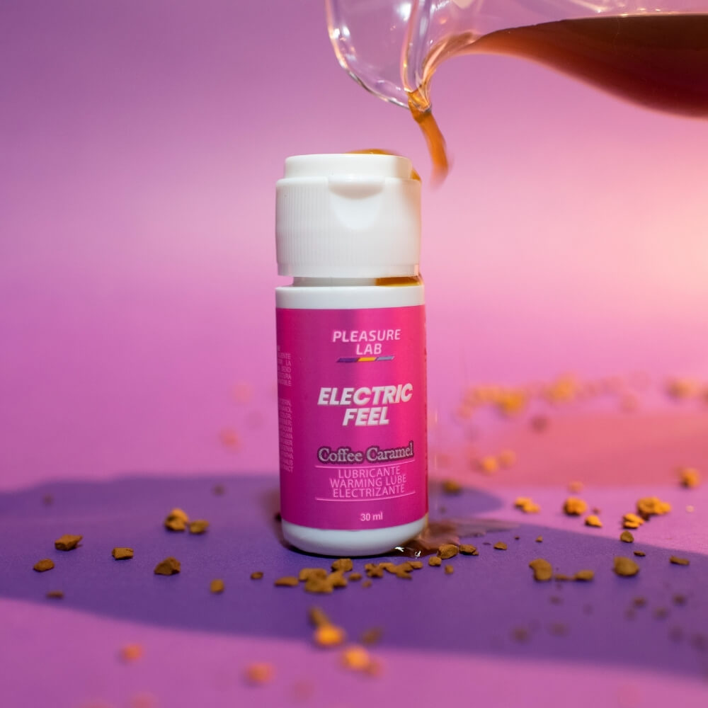 Lubricante Electrizante. Vibrador Liquido Sabor a Coffee Caramel. Lubricante para sexo oral. Pleasure Lab