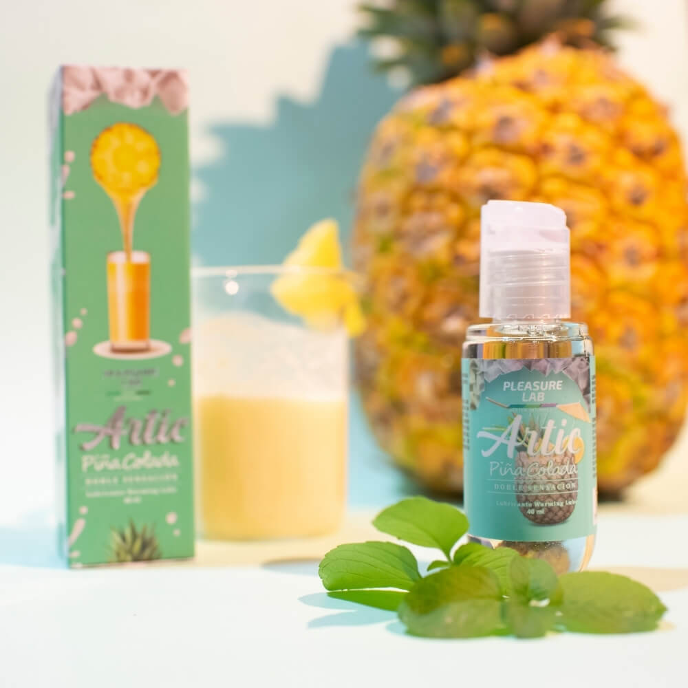 LUBRICANTE DOBLE SENSACION ARTIC SABOR A ÍA COLADA. PLEASURE LAB COLOMBIA, ENVIOS RAPIDOS Y DISCRETOS. LUBRICANTE PARA SEXO ORAL.