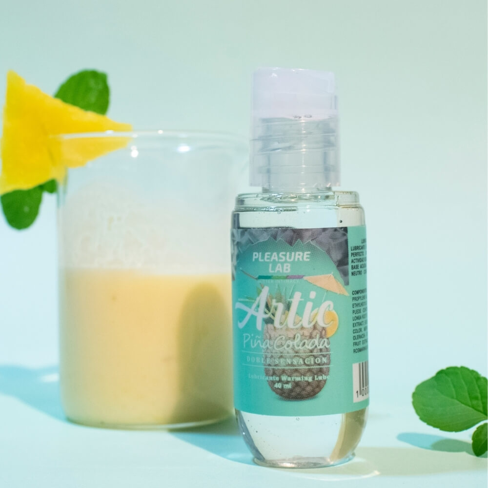 LUBRICANTE DOBLE SENSACION ARTIC SABOR A ÍA COLADA. PLEASURE LAB COLOMBIA, ENVIOS RAPIDOS Y DISCRETOS. LUBRICANTE PARA SEXO ORAL.